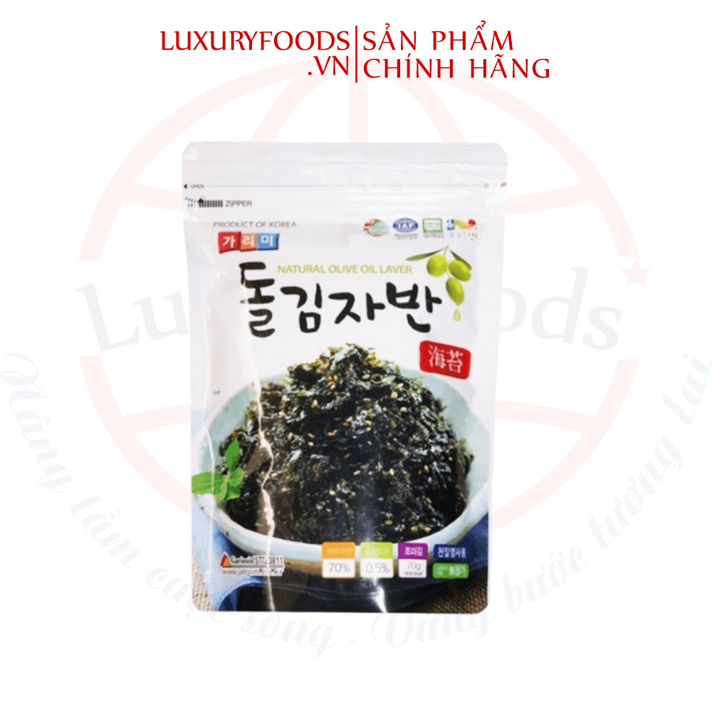 Rong Biển Vụn Ăn Liền Dầu Oliu Garimi 70gr