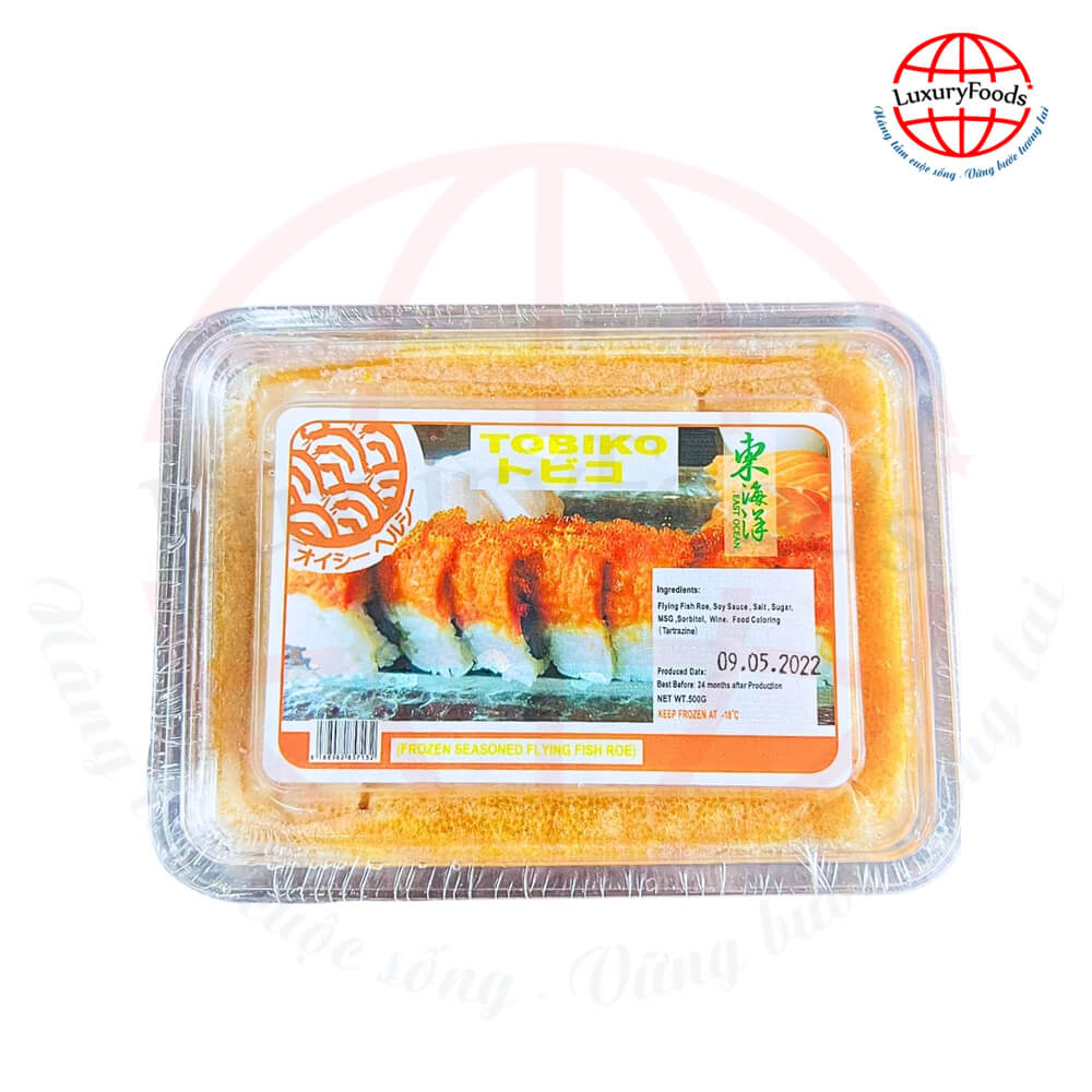 Trứng Cá Chuồn Tobiko – Trứng Cua Vàng, Xanh Cao Cấp